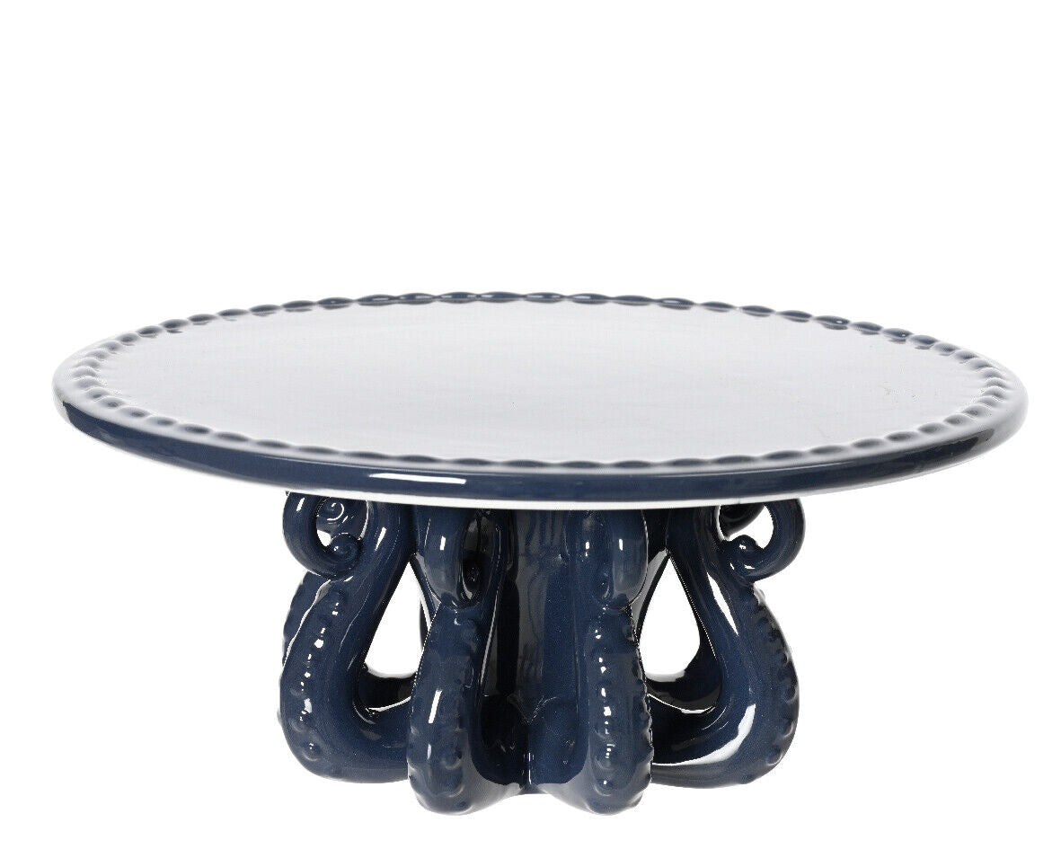 Alzata per torta blu lucido forma polipo 25cm diametro Kaemingk Alzata per torta blu lucido forma polipo 25cm diametro Kaemingk